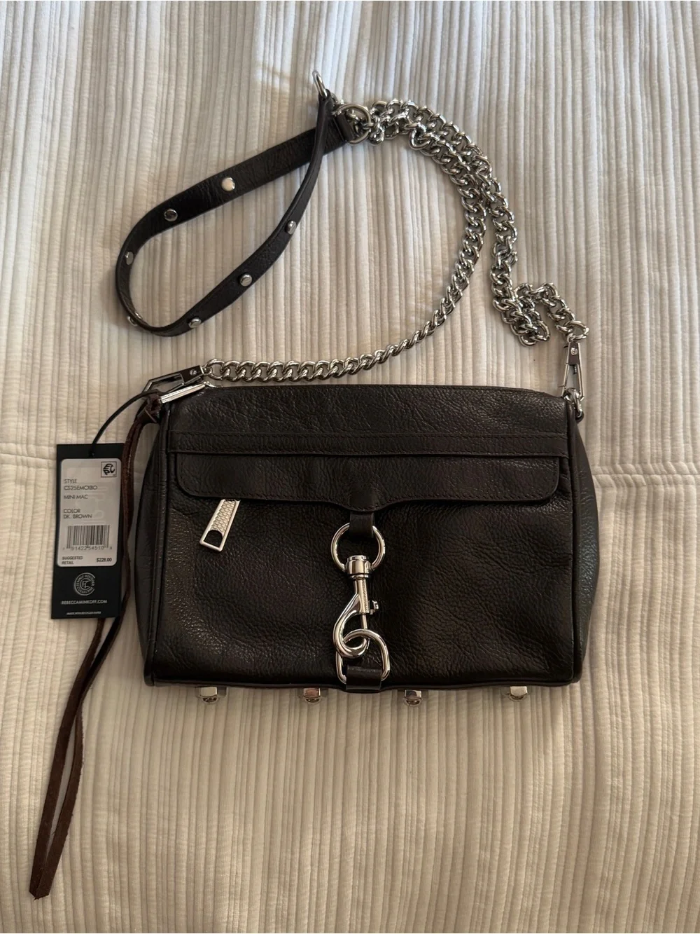 NWT Rebecca Minkoff Mini Mac Brown